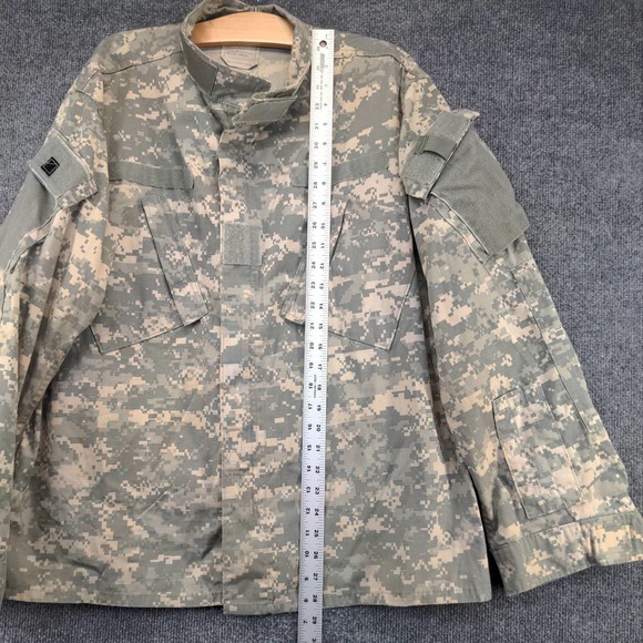 U.S. Army Mens Uniform Shirt Digital Camo Green Tan Size L Pockets - Picture 4 of 14